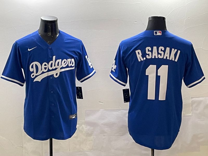 Men Los Angeles Dodgers #11 R.Sasaki Blue Game 2025 Nike MLB Jersey style 1->los angeles dodgers->MLB Jersey